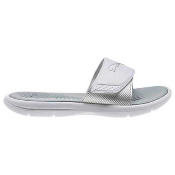 Puma Ladies' Slide Sandal White B/K - Picture 4 of 6